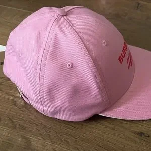 BURBERRY-AUTHENTIC (NWT) Pink Logo Baseball Cap-Unisex Burberry Baseball Hat - M – Fashionably Yours main image 3